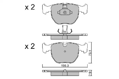 Комплект тормозных колодок AISIN BPBM-1004